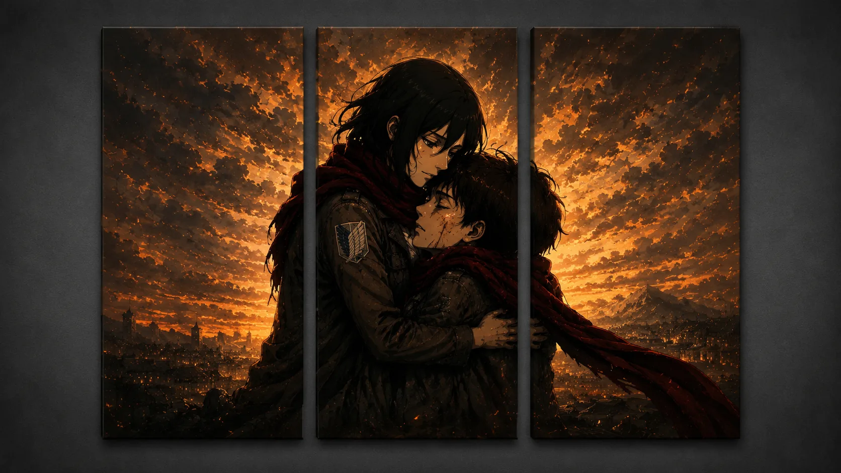 Mikasa Eren Wall Art